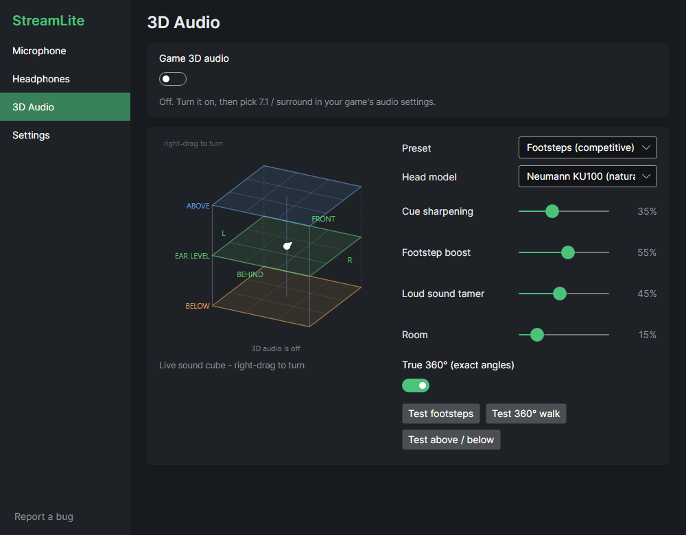 3D audio on Linux with the sound cube
